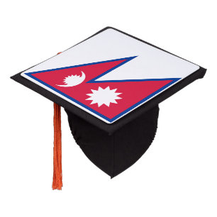 Nepal Flag Graduation Cap Topper