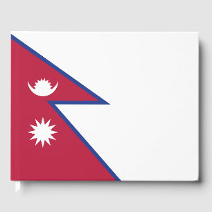 Nepal flag guest book