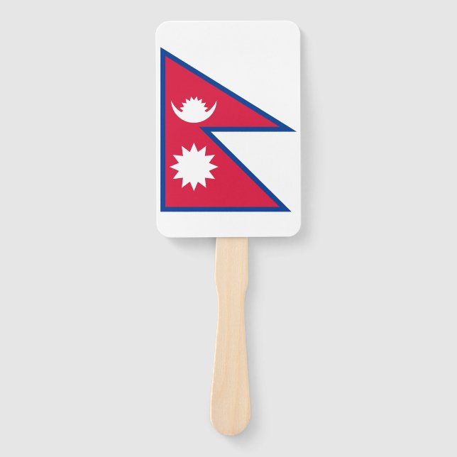 Nepal Flag Hand Fan (Front)