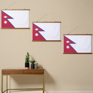 Nepal flag hanging tapestry