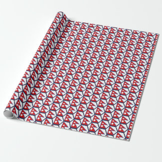 Nepal Flag Honeycomb Wrapping Paper