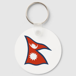 Nepal Flag Keychain