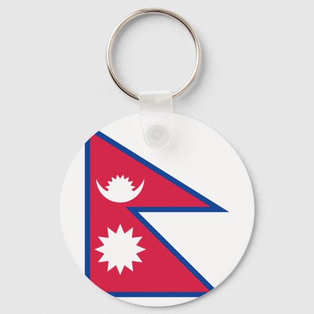 Nepal Flag Keychain (Front)