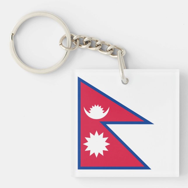 Nepal Flag Keychain (Front)