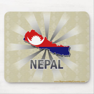Nepal Flag Map 2.0 Mouse Pad