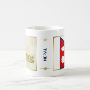 Nepal Flag + Map Mug