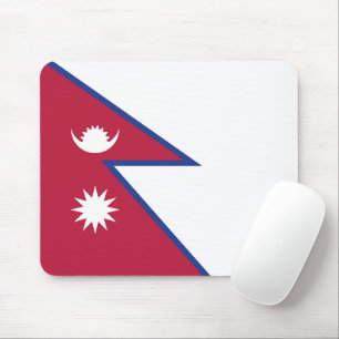 Nepal flag mouse pad