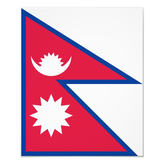 Nepal Flag Photo Print (Front)