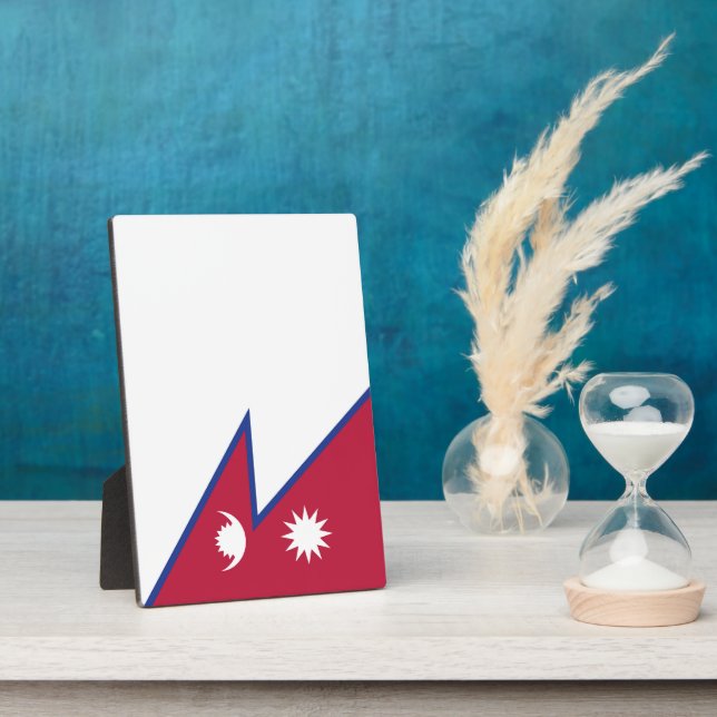 Nepal flag plaque (Side)
