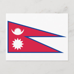 Nepal Flag Postcard