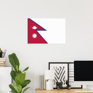 Nepal flag poster