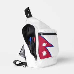 Nepal flag sling bag