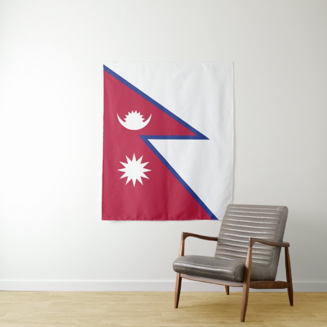Nepal flag tapestry (In Situ)