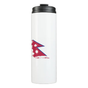 Nepal flag thermal tumbler