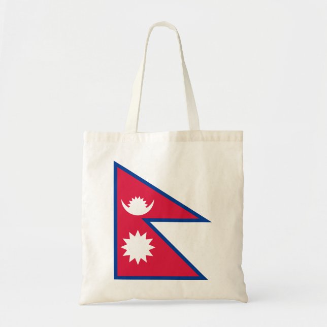 Nepal Flag Tote Bag (Front)