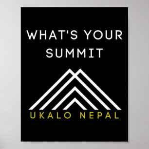 Nepal Hiking Climbing Apparel Poster