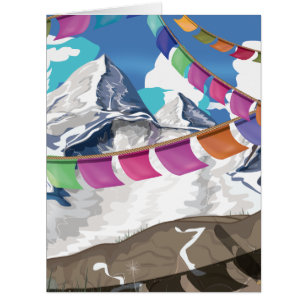Nepal Himalayan Prayer Flags Travel poster