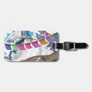 Nepal Himalayan Prayer Flags Travel poster Luggage Tag