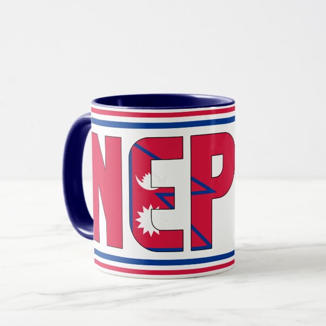 Nepal Islands National Flag Patriotic Coffee Mug (Front Left)