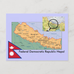 Nepal Map Postcard