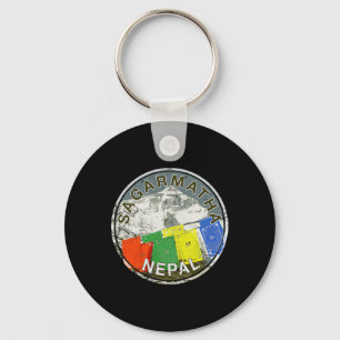 Nepal Mount Everest Sagarmatha Mountain Climbing T Keychain