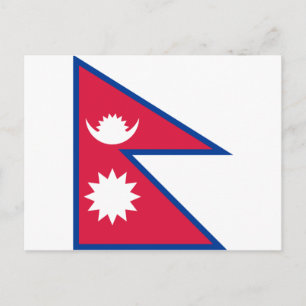 Nepal National World Flag Postcard