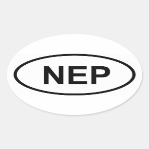 Nepal "NEP" Oval Sticker