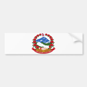 Nepal Official Coat Of Arms Heraldry Symbol Bumper Sticker