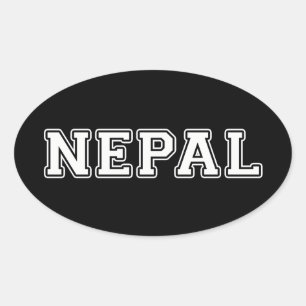 Nepal Oval Sticker