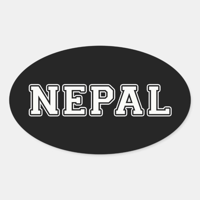 Nepal Oval Sticker (Front)