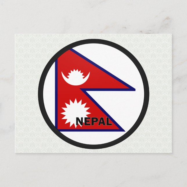 Nepal Roundel quality Flag Postcard (Front)