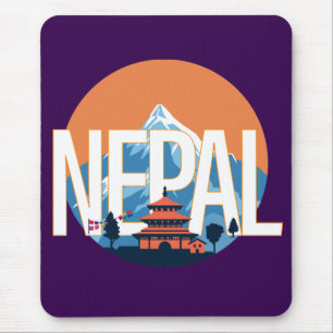 Nepal Temple Mount Everest Mouse Pad