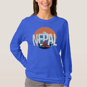 Nepal Temple Mount Everest T-Shirt