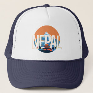 Nepal Temple Mount Everest Trucker Hat