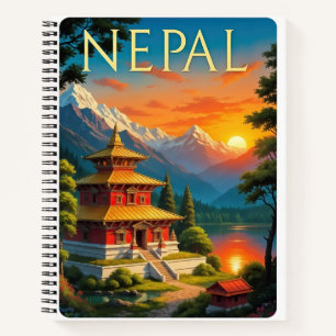 Nepal Travel Poster Notebook