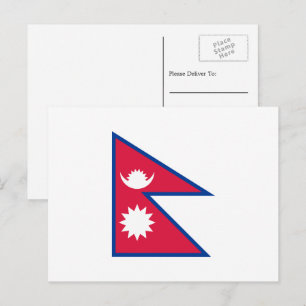 Nepalese Flag, Flag of Nepal Postcard