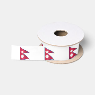 Nepalese Flag & Nepal travel, holiday/sports Satin Ribbon