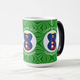 Nepali Angel Christmas Flag Personalized Magic Mug