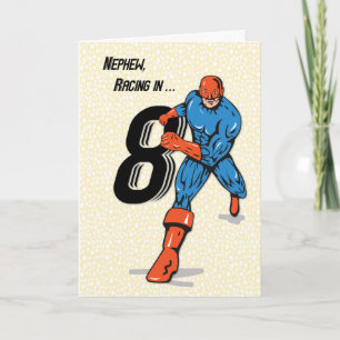 Nephew 8th Birthday Superhero Card