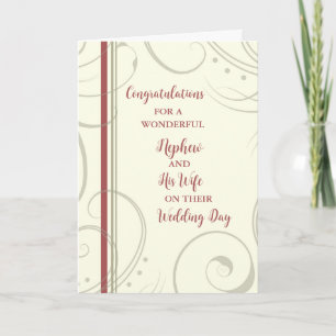 Nephew and His Wife Wedding Day Congratulations Card