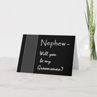 NEPHEW  Be  My Groomsman Wedding Invitation