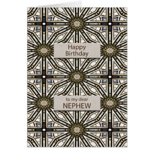 Nephew Birthday Abstract Mandala Design