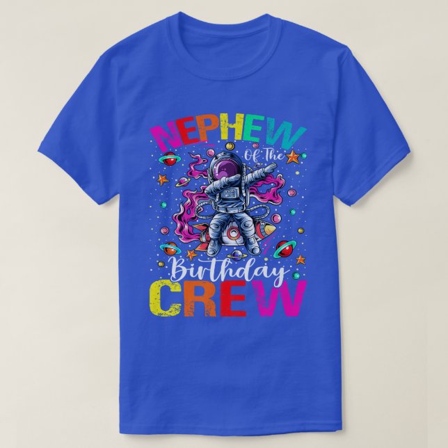Nephew Birthday Crew Astronaut Space Planets  T-Shirt (Design Front)