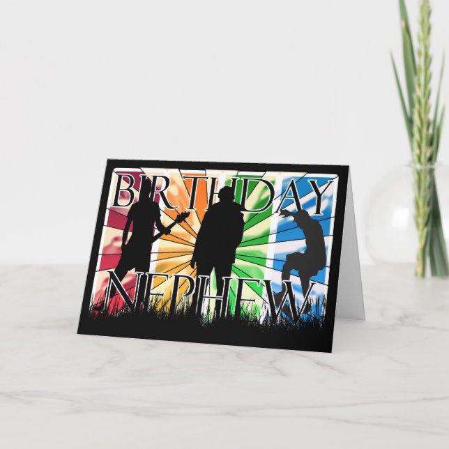 Nephew Carte d'anniversaire Homme Moderne (Devant)