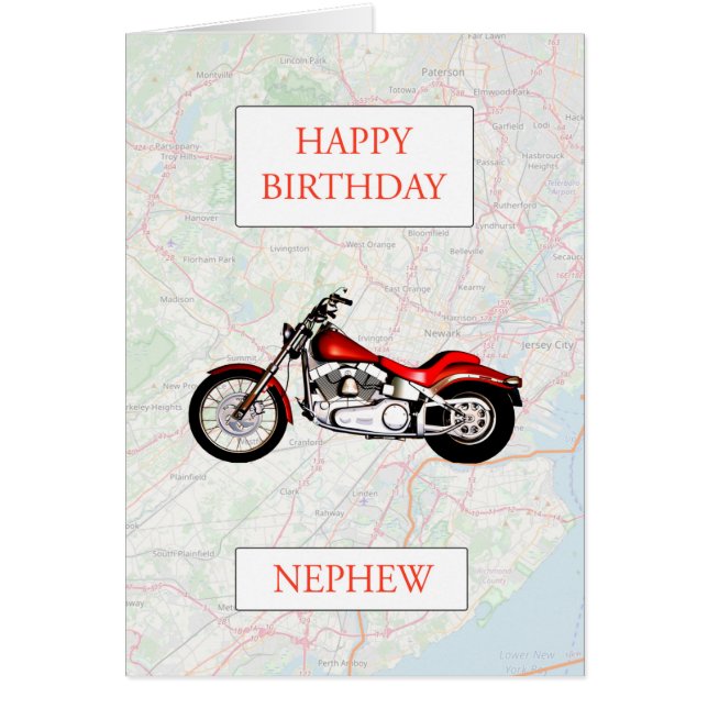 Nephew Carte et Moto Anniversaire (Devant)