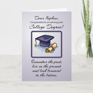 Nephew, College Graduation, Remember the Past Card