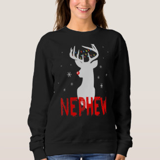 Nephew Family Matching Pajama Christmas Nose Deer Sweatshirt