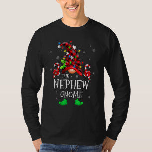 Nephew Gnome Buffalo Plaid Matching Family Christm T-Shirt