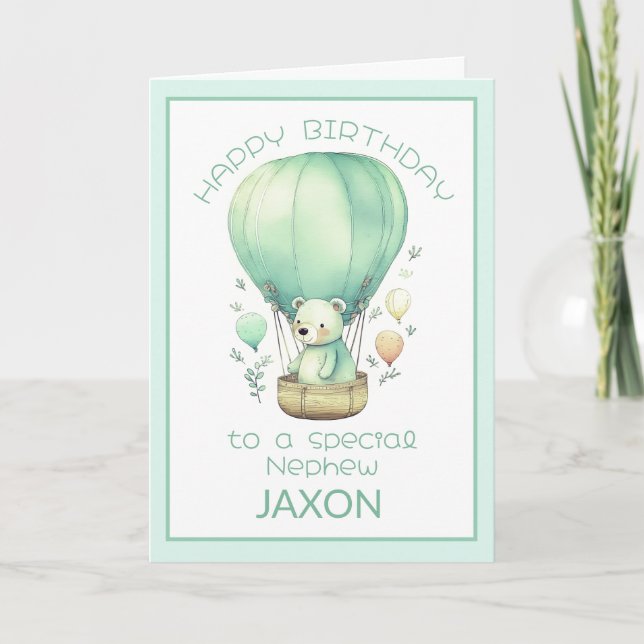 Nephew happy birthday greeting card (Front)