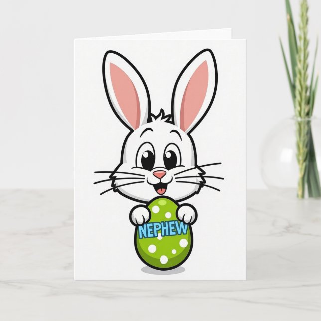 Nephew Happy Bunny Egg Card (Front)